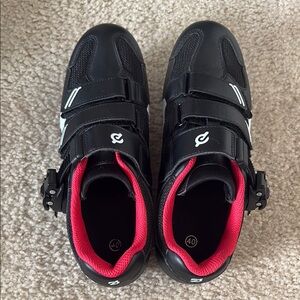 Peloton Black and Red Cycling Shoes